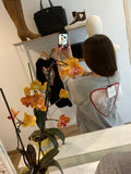 T-shirt dos "cœur dentelle" GRIS